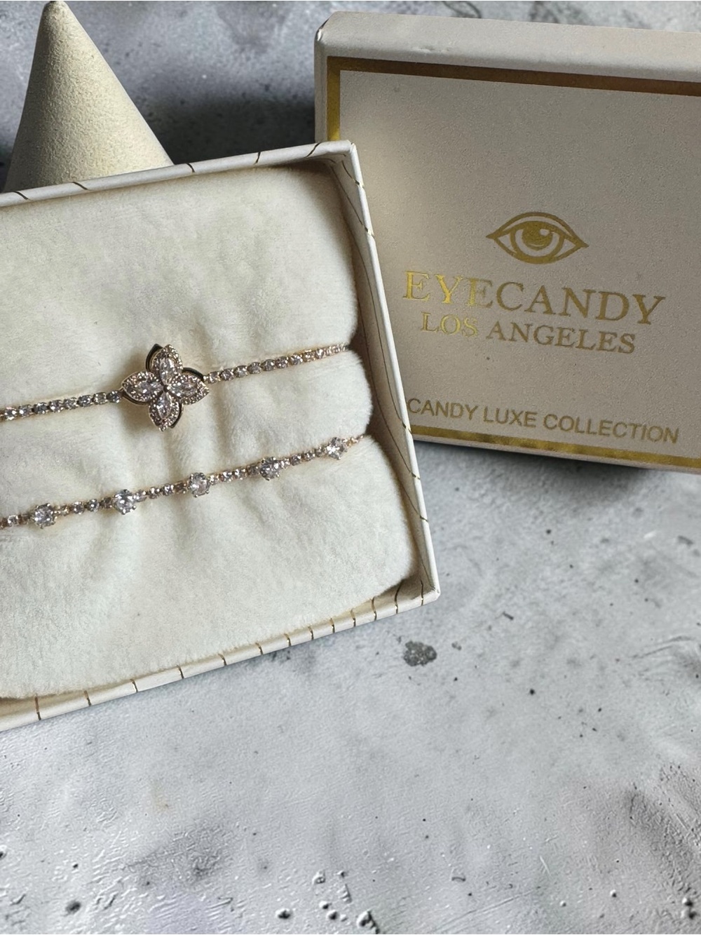 Eye Candy Los Angeles Luxe Collection Adjustable Bracelet Set NIB